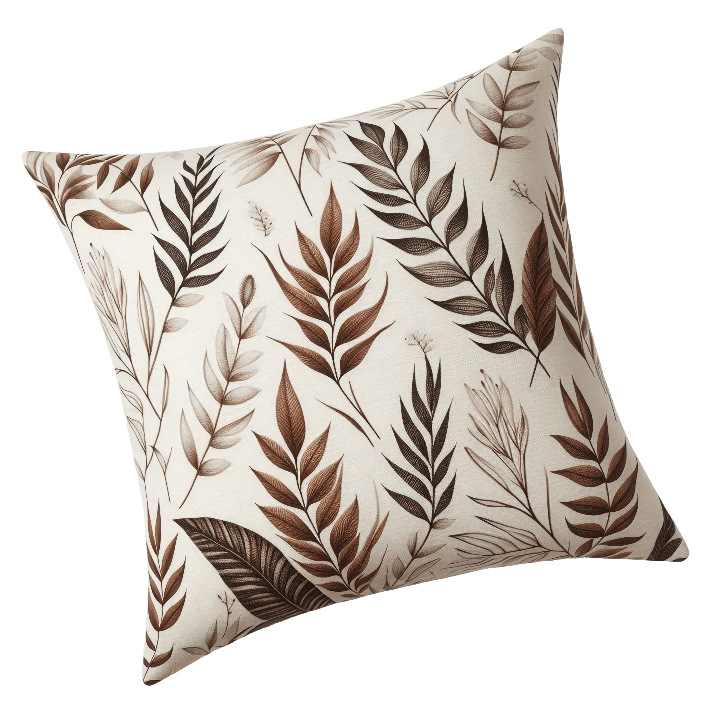 Kussen met bladpatroon