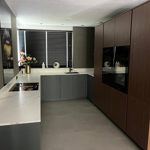 Fenix fronten gecombineerd met ern Fine melamine front 